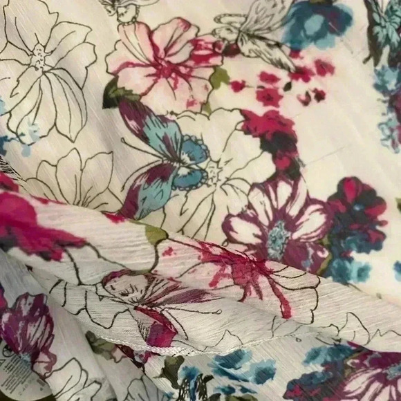 Roz & Ali  Dark Floral Print Blouse Size 2X - Picture 3 of 6